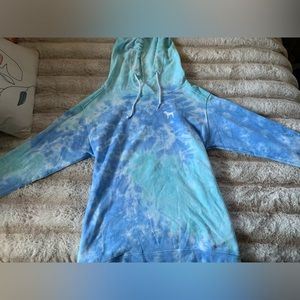 PINK blue tye-dye oversized fit hoodie